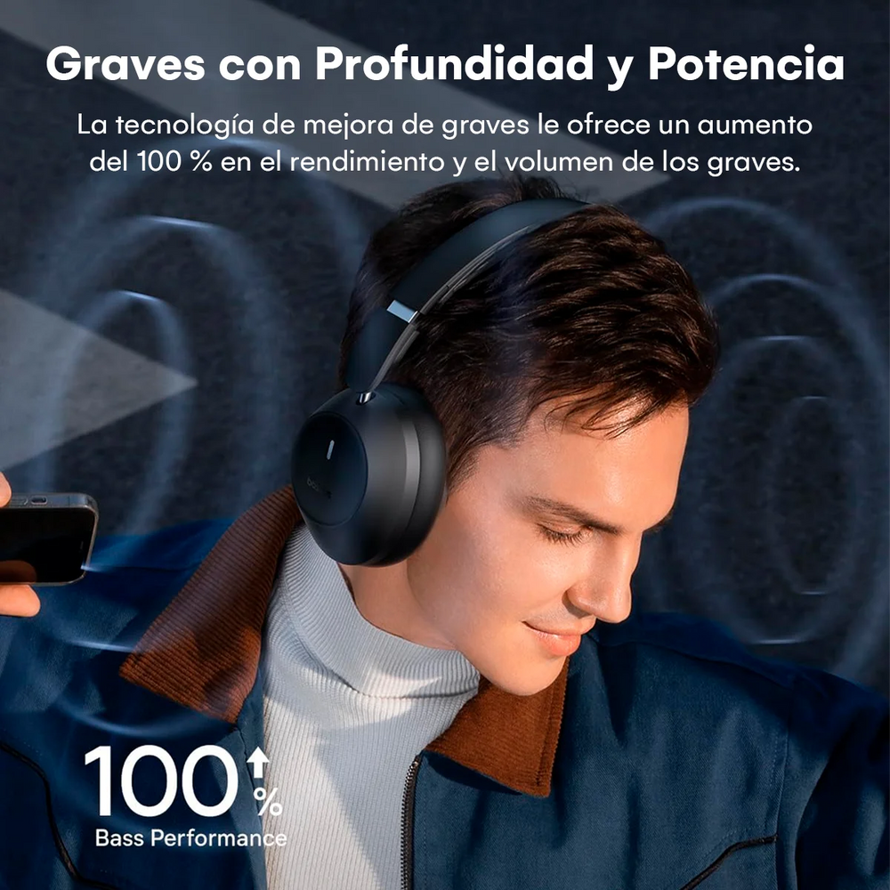 Audífonos inalámbricos Baseus Bass 30 Max Wireless Headphones - Achorao