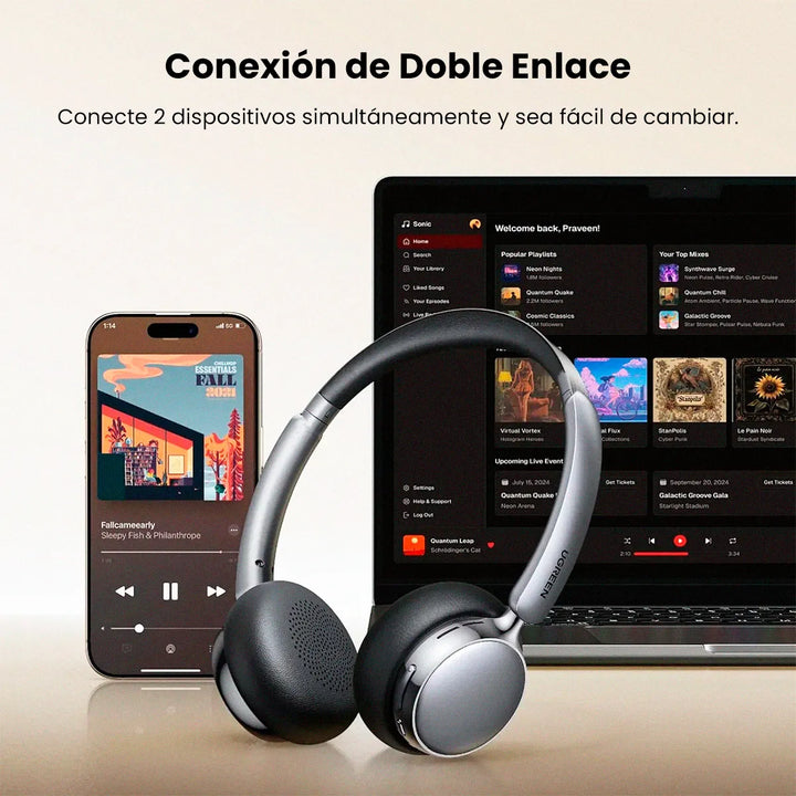 Audífonos inalámbricos UGREEN Studio Plus, ANC, HP207