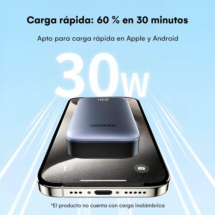 Power Bank UGREEN 10000mAh 30W Two-way Fast Charging PB501 - Achorao