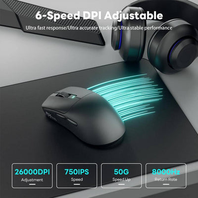 Mouse gamer Royal Kludge M3 Inalámbrico - Achorao