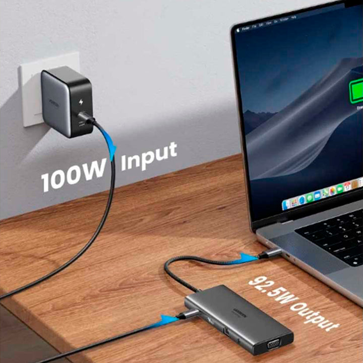 Adaptador hub USB-C UGREEN CM639 11 en 1 Multifuncción - Achorao