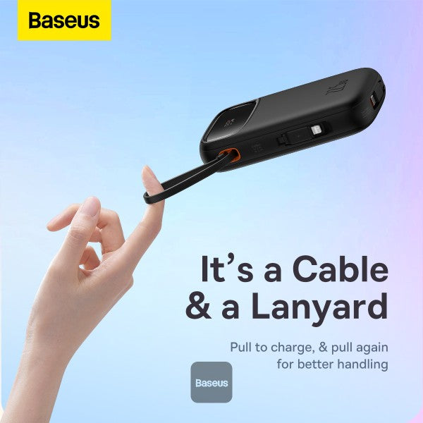 Power Bank Baseus Qpow2 Dual fast charging cables 10000mAh 22.5W Lightning + C - Achorao