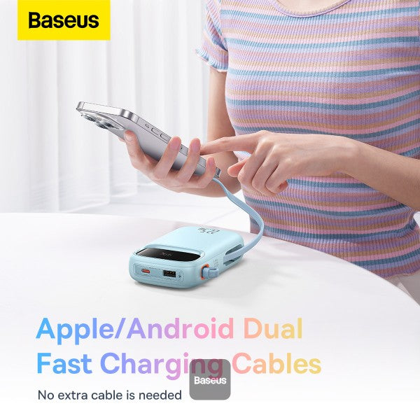 Power Bank Baseus Qpow2 Dual fast charging cables 10000mAh 22.5W Lightning + C - Achorao