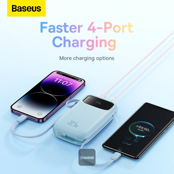 Power Bank Baseus Qpow2 Dual fast charging cables 10000mAh 22.5W Lightning + C - Achorao