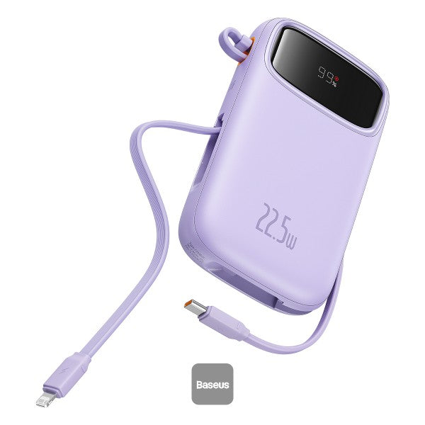 Power Bank Baseus Qpow2 Dual fast charging cables 10000mAh 22.5W Lightning + C - Achorao