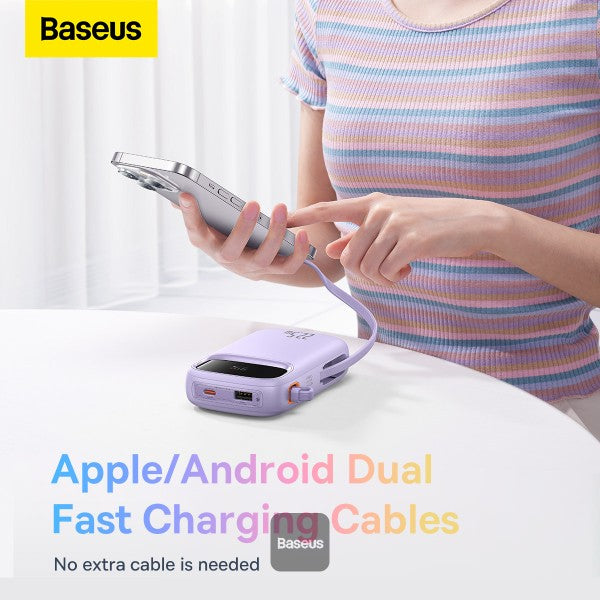 Power Bank Baseus Qpow2 Dual fast charging cables 10000mAh 22.5W Lightning + C - Achorao