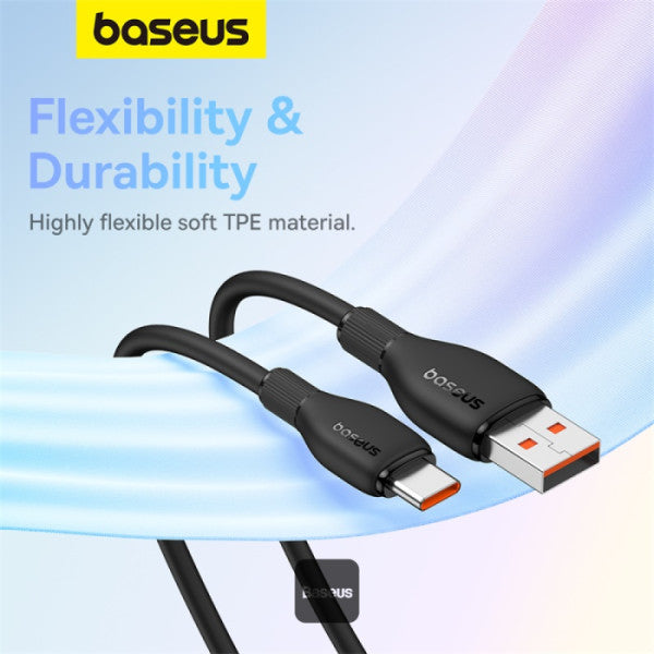 Cable de carga rápida Baseus Pudding Series, USB-A a USB-C, 100 W, 1.2 m - Achorao