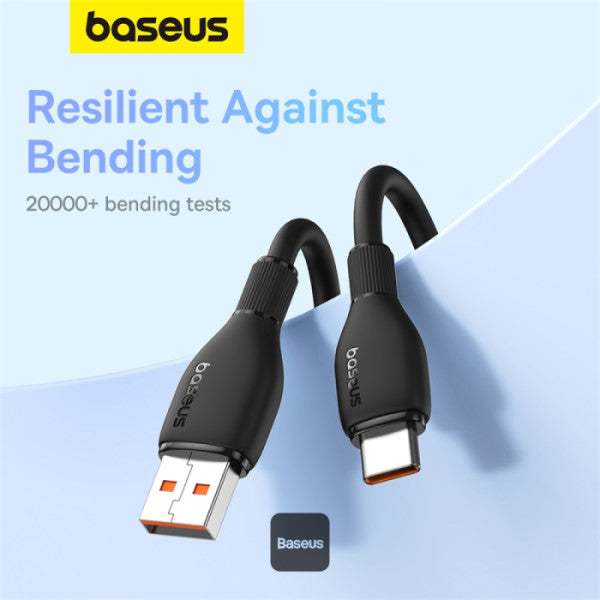 Cable de carga rápida Baseus Pudding Series, USB-A a USB-C, 100 W, 1.2 m - Achorao