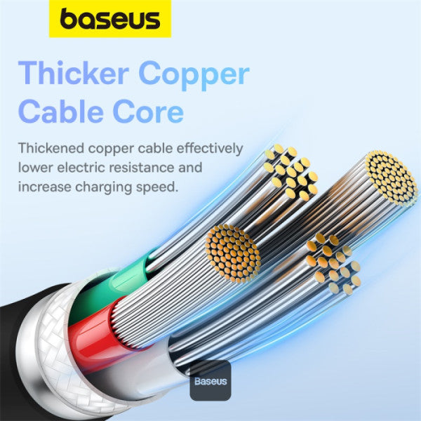 Cable de carga rápida Baseus Pudding Series, USB-A a USB-C, 100 W, 1.2 m - Achorao