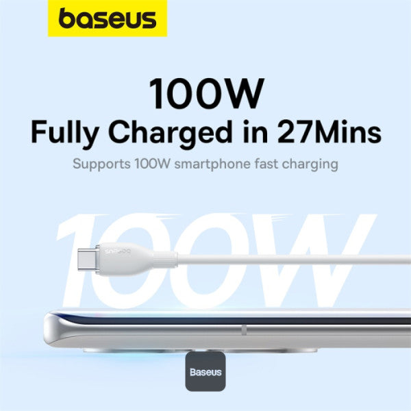 Cable de carga rápida Baseus Pudding Series, USB-A a USB-C, 100 W, 1.2 m - Achorao