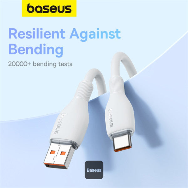 Cable de carga rápida Baseus Pudding Series, USB-A a USB-C, 100 W, 1.2 m - Achorao