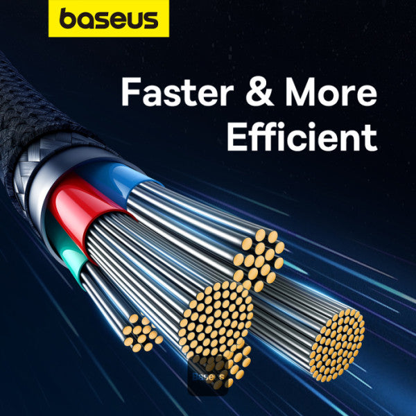 Cable de carga rápida Baseus Unbreakable Series, USB-C a USB-C, transferencia de datos, 100 W, 1 m - Achorao