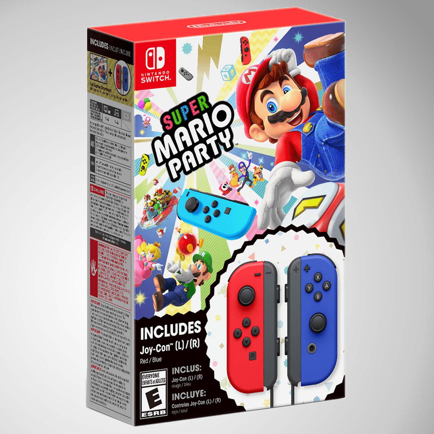 Set Juego Nintendo Switch Mario Party + 2 Joy Con Rojo-Azul
