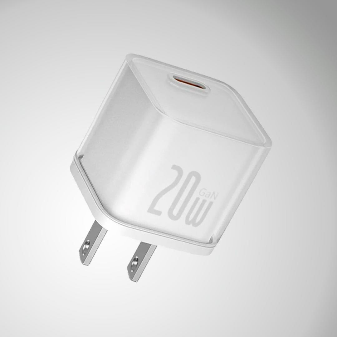 Cargador rápido USB-C Baseus GaN5S 20 W, 1 puerto, enchufe US - Achorao