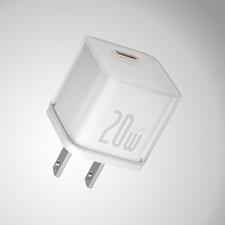 Cargador rápido USB-C Baseus GaN5S 20 W, 1 puerto, enchufe US - Achorao
