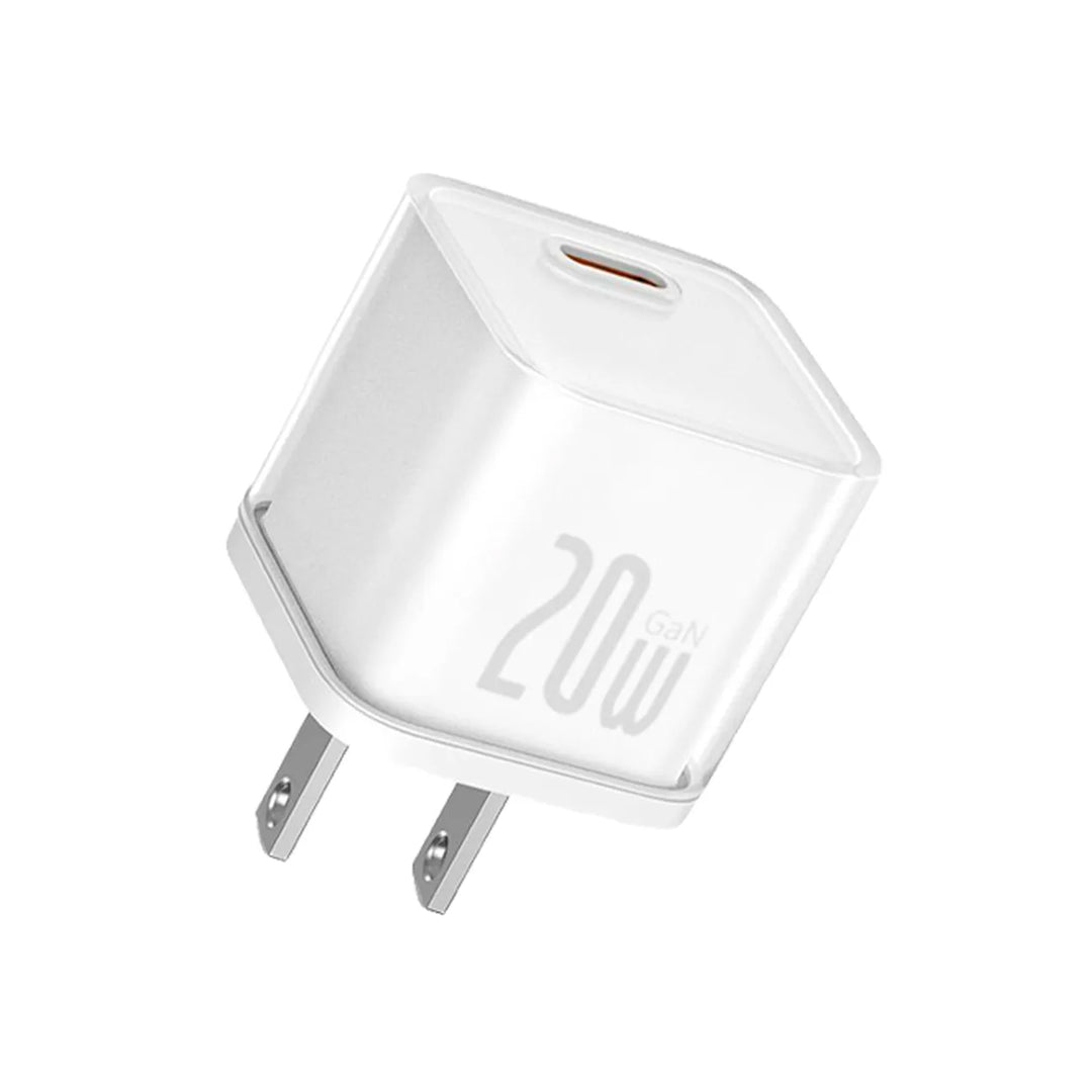 Cargador rápido USB-C Baseus GaN5S 20 W, 1 puerto, enchufe US - Achorao