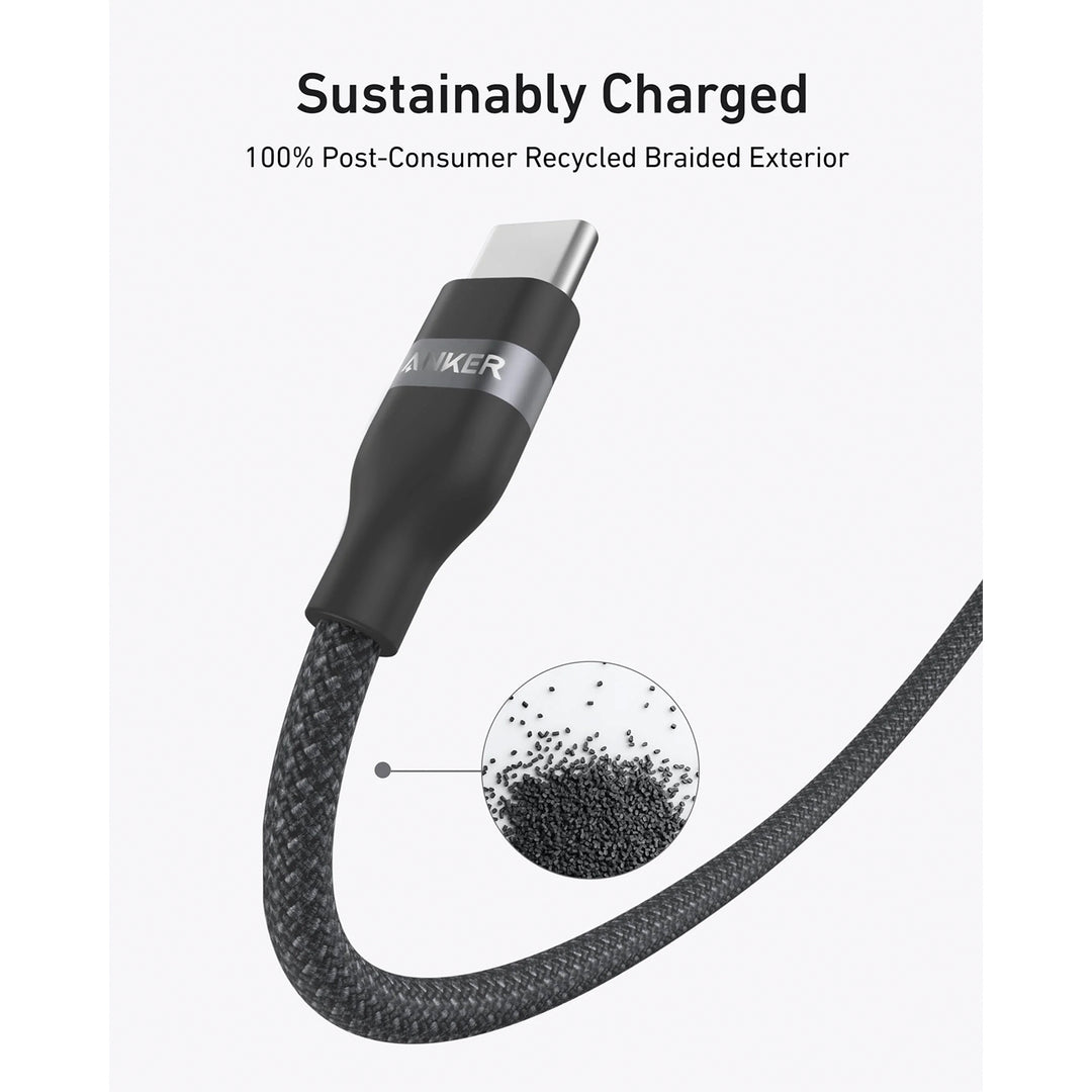 Cable de carga rápida Anker usb C a usb C 3.3FT (1m), 240W, Upcycled Braided