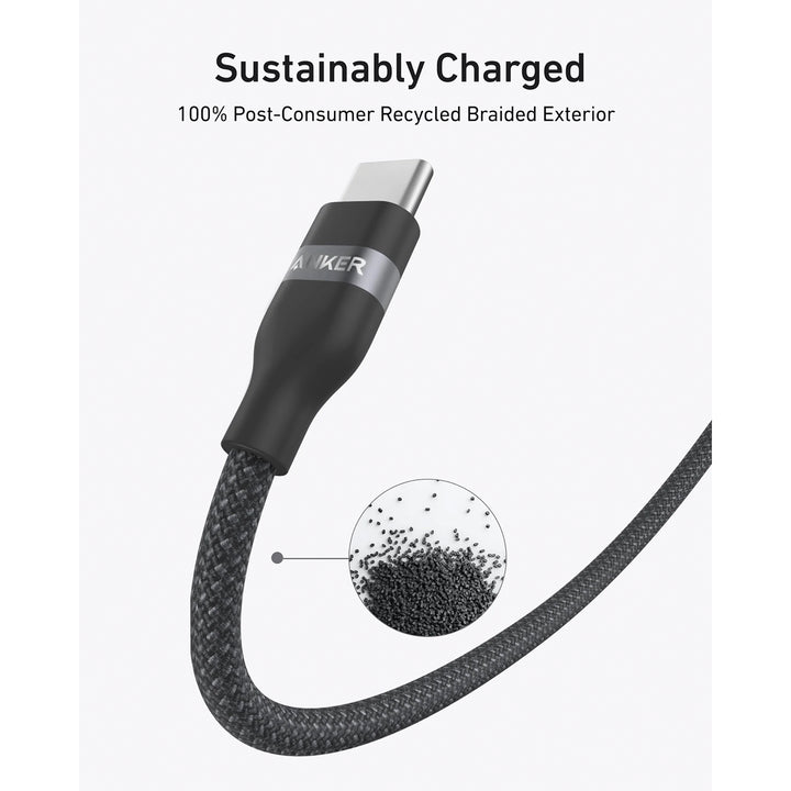 Cable de carga rápida Anker usb C a usb C 3.3FT (1m), 240W, Upcycled Braided