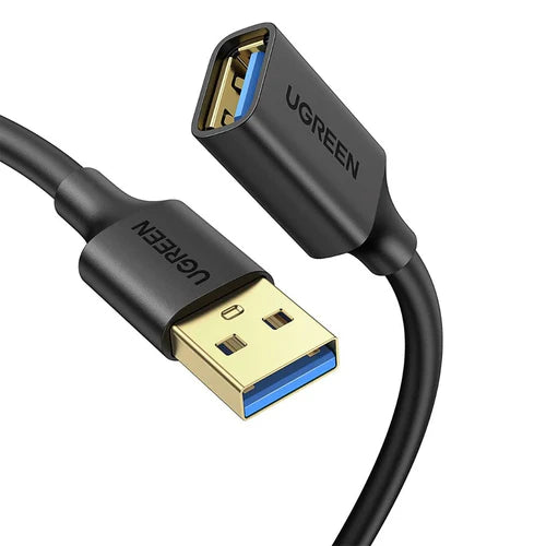 Extensión de cable USB UGREEN US129, USB-A macho a USB-A hembra, 1 m, negro - Achorao