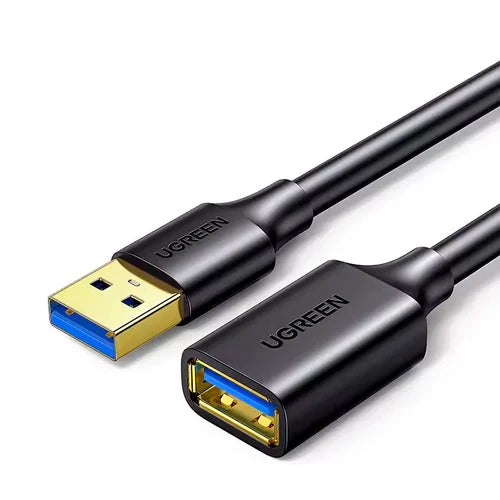 Extensión de cable USB UGREEN US129, USB-A macho a USB-A hembra, 1 m, negro - Achorao