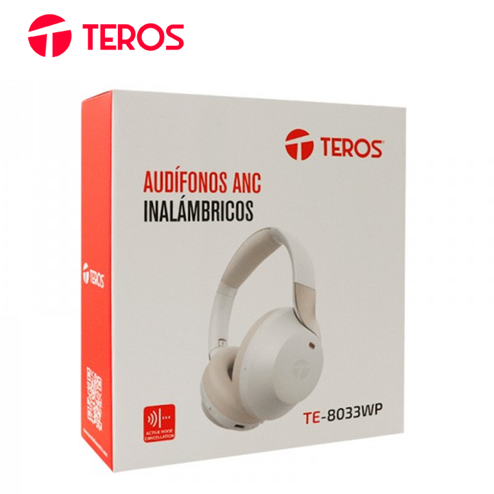 Audífonos TEROS TE-8033WP ANC inalámbricos White - Achorao