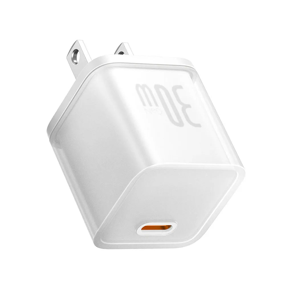 Cargador rápido USB-C Baseus GaN5S 30 W, 1 puerto, enchufe US - Achorao