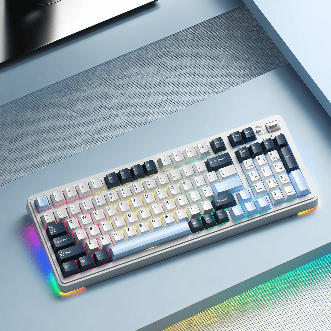 Teclado mecánico gamer MACHENIKE KG98, GR Silver switch, Inglés