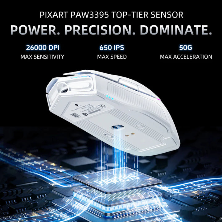 Mouse MACHENIKE L8 PRO Blanco
