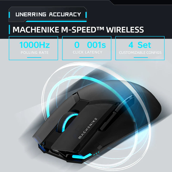 Mouse gamer Machenike M7 PRO Dual Inalámbrico, 26K DPI