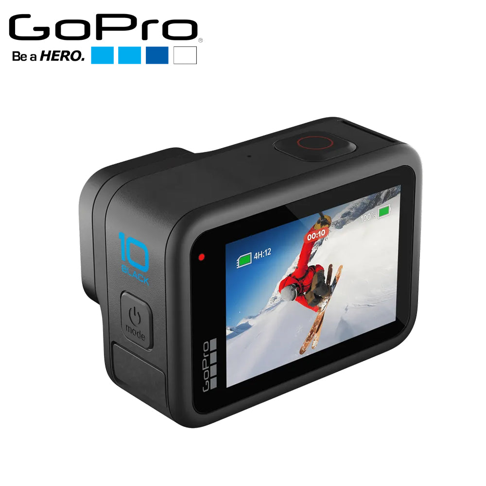 Cámara de acción GoPro HERO 10 pantalla LCD frontal y trasera táctil 1080p