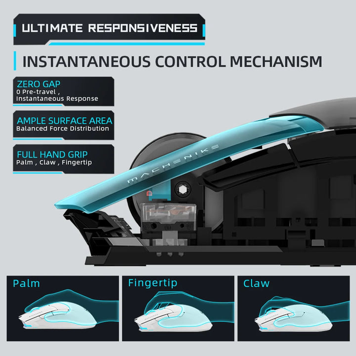 Mouse gamer Machenike M7 PRO Dual Inalámbrico, 26K DPI