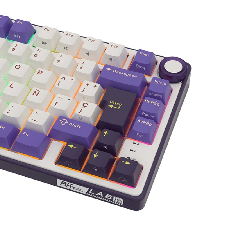 Teclado Gamer Mecánico Royal Kludge RK R75, Cableado, Switch Silver Lineal, Color Blackberry - Achorao