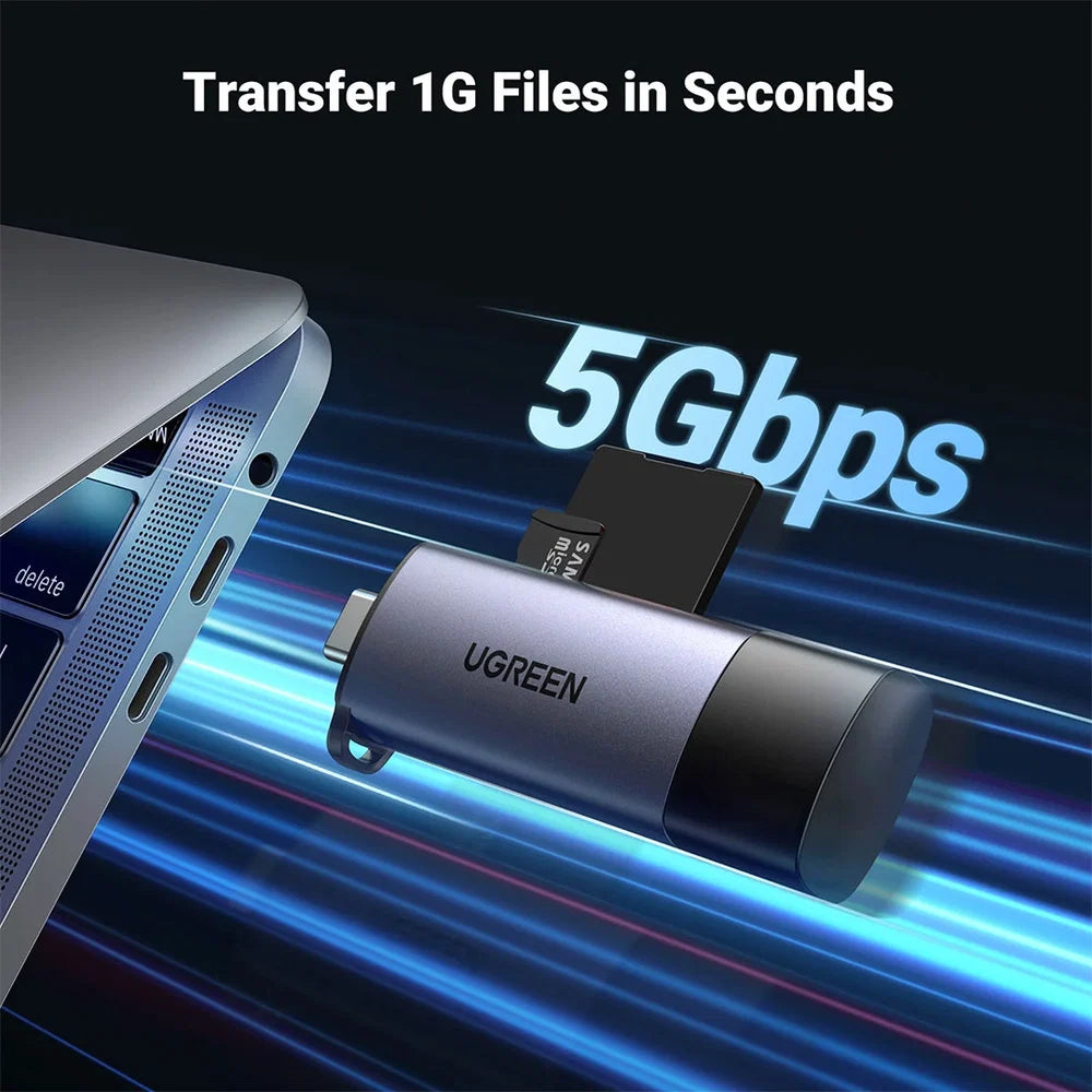 Adaptador UGREEN USB-C/USB-A con lectora de tarjeta SD, CM185
