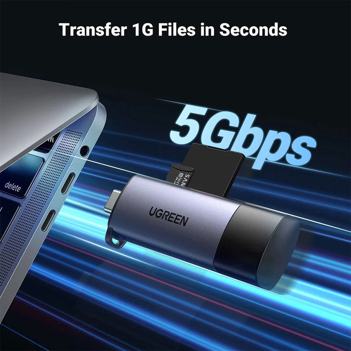 Adaptador UGREEN USB-C/USB-A con lectora de tarjeta SD, CM185