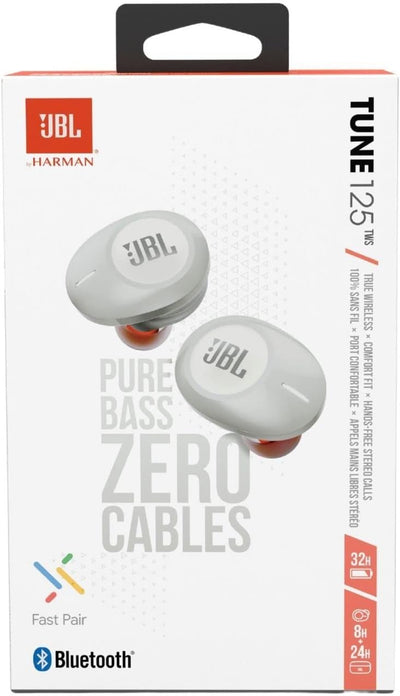 Audifonos inalambricos JBL Tune 125TWS In-Ear, 32H Battery, Bluetooth