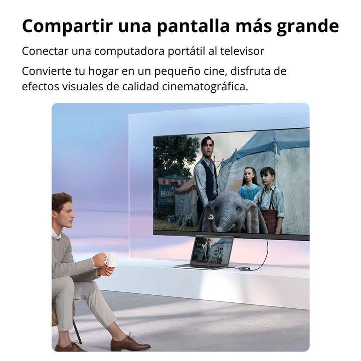 Adaptador Hub UGREEN USB-C a 2*USB 3.0 + HDMI + RJ45 + PD 5 en 1 CM418