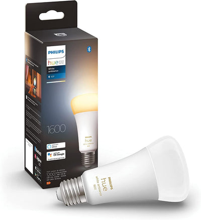 Philips Hue Bombilla LED Inteligente, A67 E27, Luz Blanca de Cálida a Fría, 13W (Eq. 100W) 1600 lúmens, Compatible con Alexa y Google Home