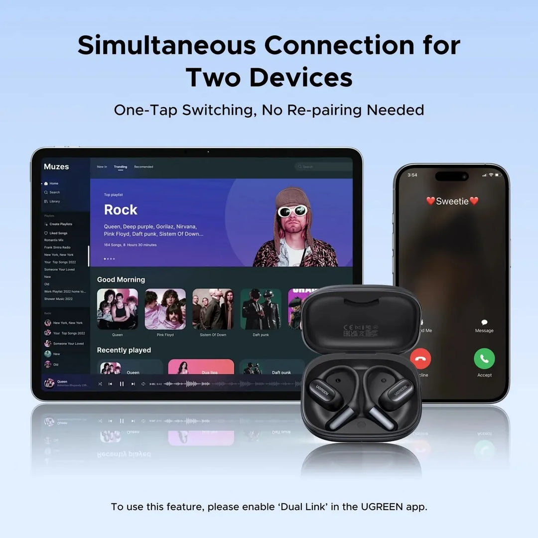 Audífonos inalámbricos UGREEN FitBuds Black WS213
