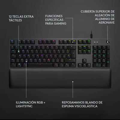 Teclado Gamer Logitech G513 RGB Español Switch Brown - Achorao