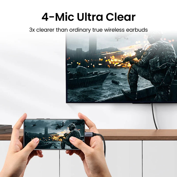 Cable USB-C a HDMI UGREEN Male to Male con carcasa de aluminio 1.5m (Gray Black) 50570 MM142