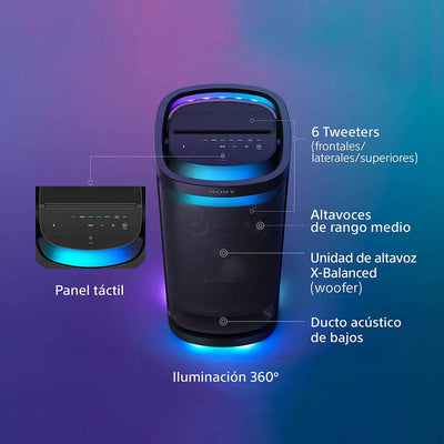 Parlante Sony SRS-XP500 X-Series Bluetooth 20 horas para karaoke