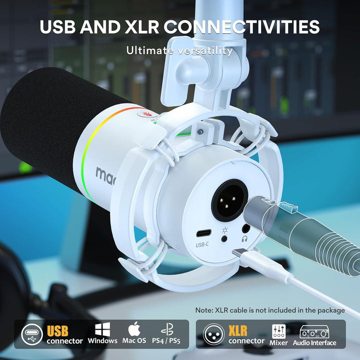 Micrófono Maono PS200XS USB/XLR, dinámico, para podcast y streaming - Achorao
