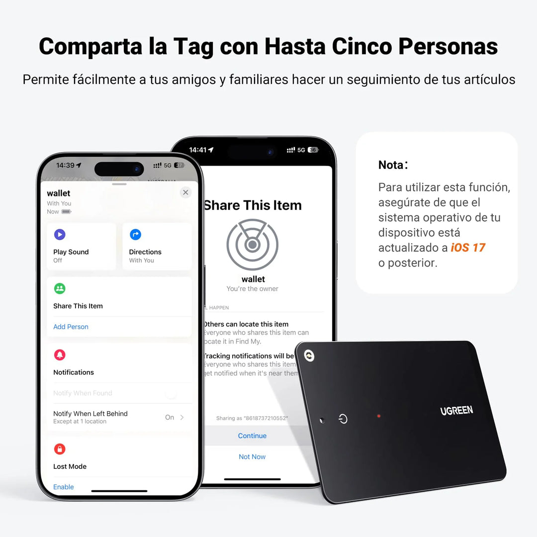 Rastreador inteligente UGREEN Finder Slim Pro CM915