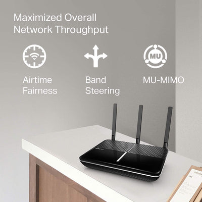 TP-Link Enrutador WiFi inteligente AC2600 (Archer A10) - MU-MIMO, enrutador inalámbrico de doble banda, puertos Ethernet Gigabit, cobertura de largo alcance, servidor VPN