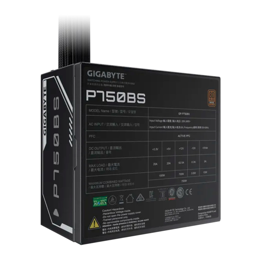 Fuente de poder Gigabyte P750BS 750W ATX 80 Plus Bronze 100V - Achorao