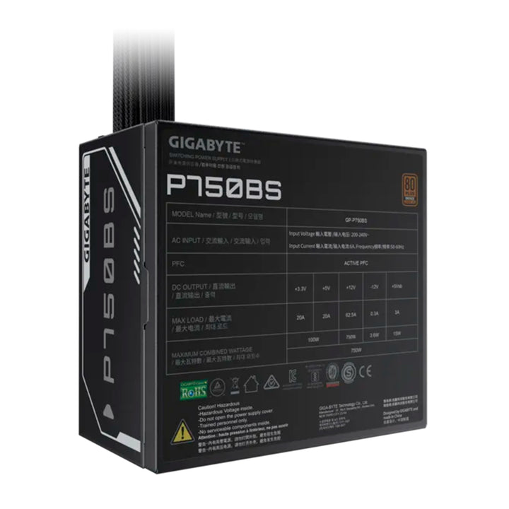 Fuente de poder Gigabyte P750BS 750W ATX 80 Plus Bronze 100V - Achorao