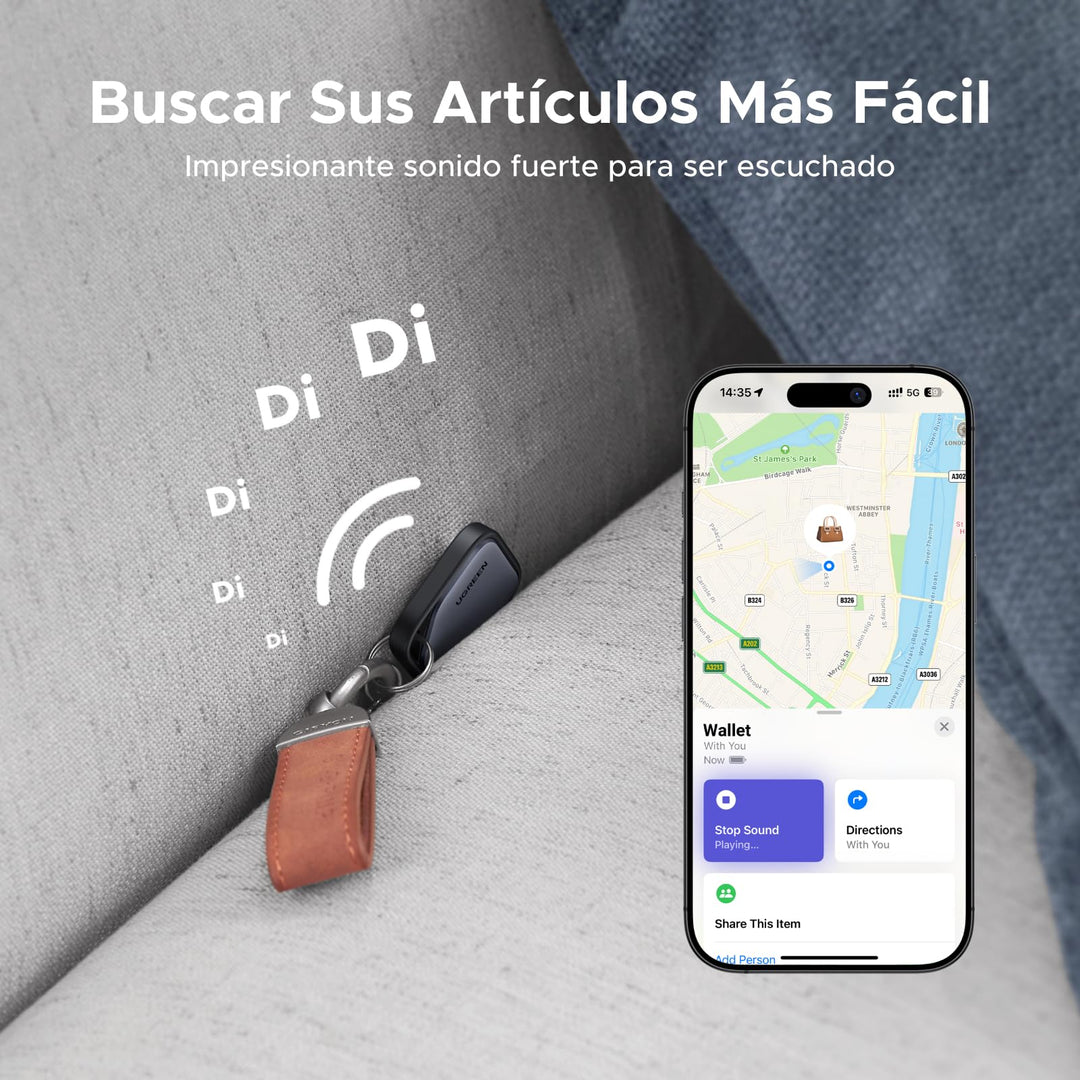 Rastreador inteligente Bluetooth UGREEN Finetrack con soporte para IOS CM829 - Achorao
