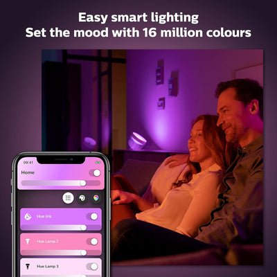 Lámpara de mesa Philips Hue Iris White and Color Ambiance Iluminación inteligente con Bluetooth