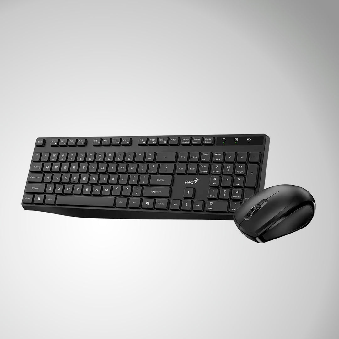 Combo teclado y mouse inalámbrico Genius KM-8206S Silent, tecla Copilot AI - Achorao