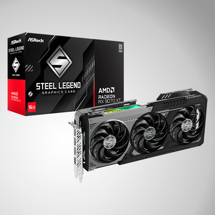 Tarjeta gráfica AMD Radeon RX 9070 XT Steel Legend Dark 16GB - Achorao